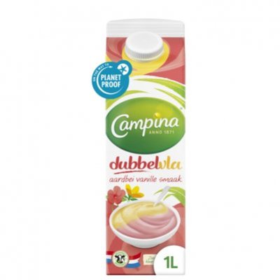 Campina Dubbelvla aardbei-vanille