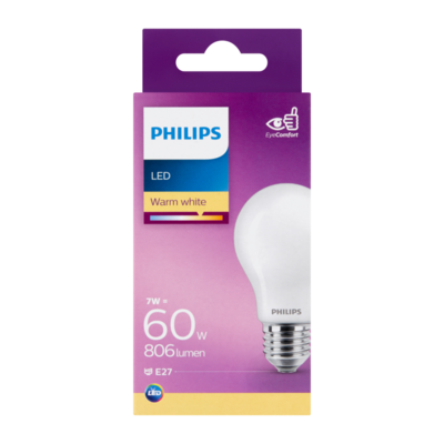 Philips LED Lamp Warm White 7W E