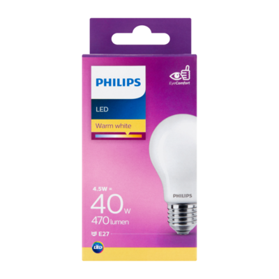 Philips LED Lamp Warm White 4,5W E