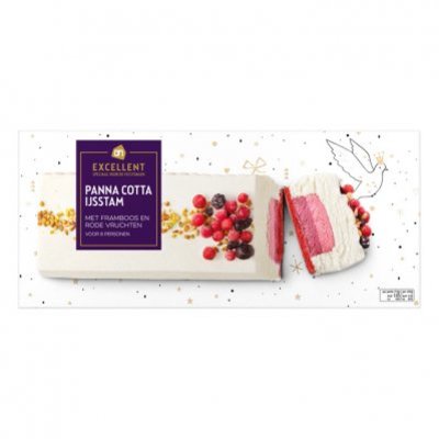 Huismerk IJstaart panna cotta framboos