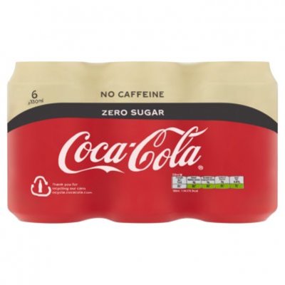Coca-Cola Zero cafeïnevrij