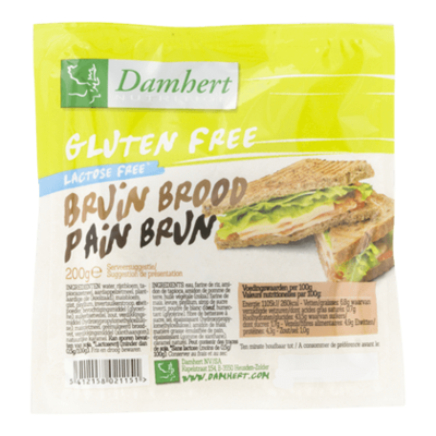 Damhert Glutenvrije bruin brood lactosevrij