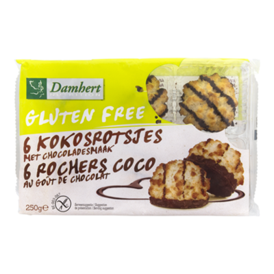 Damhert Glutenvrije kokosrotsjes chocolade