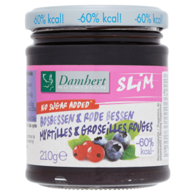 Damhert Tagatesse confituur bosbes-rodebes