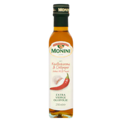 Monini Extra Vierge Olijfolie met Knoflookaroma & Chilipeper