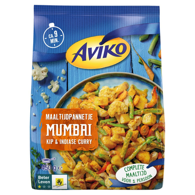 Aviko Maaltijdpannetje Mumbai Kip & Indiase Curry 450 g