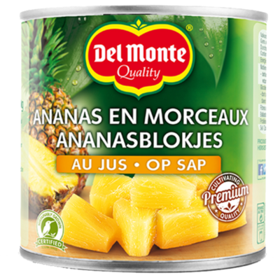 Del monte Ananas blokjes op sap