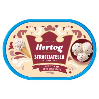 Hertog ijs romig stracciatella