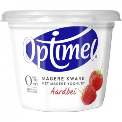 Optimel Magere kwark aardbei 0% vet