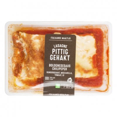 Huismerk Verse lasagne met pittig gehakt