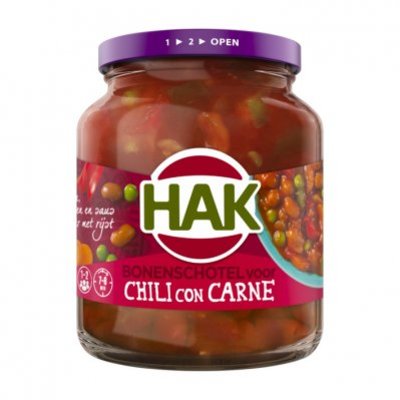 Hak Bonenschotel voor chili con carne