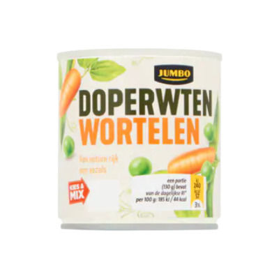 Huismerk Doperwten Wortelen