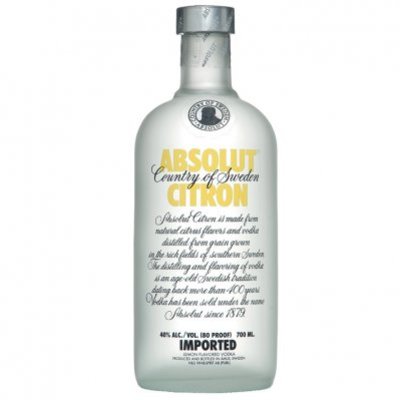 Absolut Citron flavored vodka