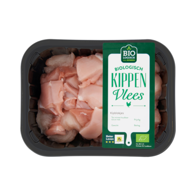 Huismerk Biologisch Kippenvlees Kipblokjes