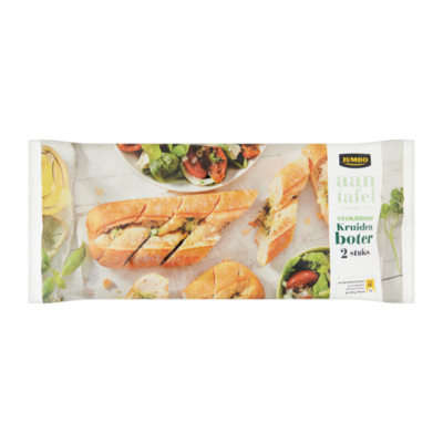 Huismerk aan Tafel met Stokbrood Kruidenboter