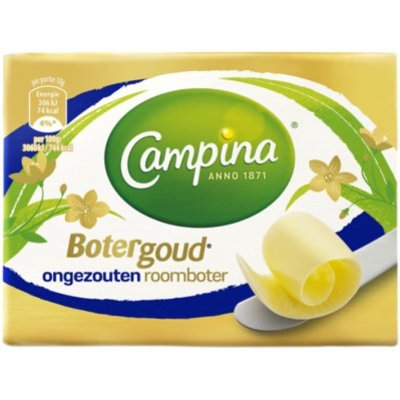 Campina Botergoud ongezouten roomboter