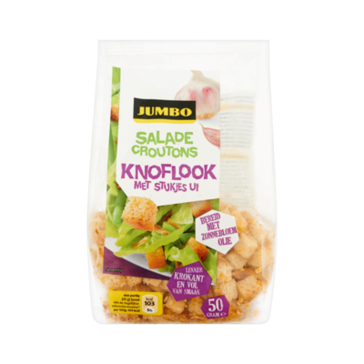 Huismerk Saladecroutons Knoflook met Stukjes Ui