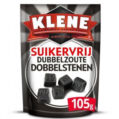 Klene Dubbelzoute dobbelstenen suikervrij