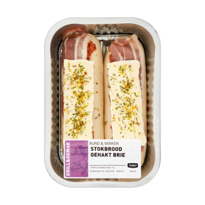 Huismerk Rund & Varken Stokbrood Gehakt Brie