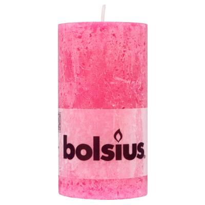 Bolsius Stompkaars rustiek fuchsia 130x68 millimeter