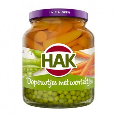 Hak Doperwtjes met worteltjes