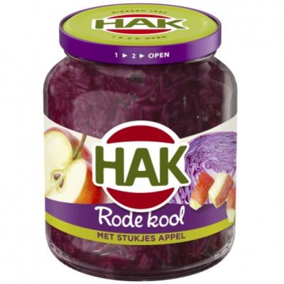 Hak Rode kool met stukjes appel