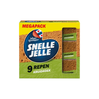 Snelle Jelle Ontbijtkoek Kruidkoek Naturel Mega 9 Repen