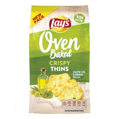 Lay's Oven crispy thins olijf & kruiden