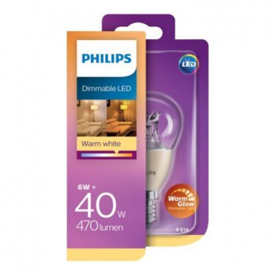 Philips Ledkogel warm dim 40W E14 220-240V
