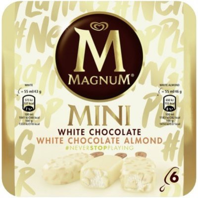 Magnum Mini ijs white chocolate & white almond