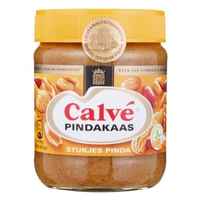 Calvé Pindakaas met stukjes pinda