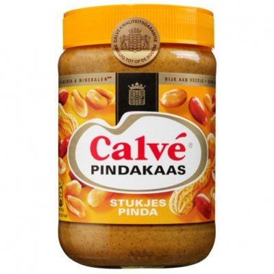 Calvé Pindakaas met stukjes pinda