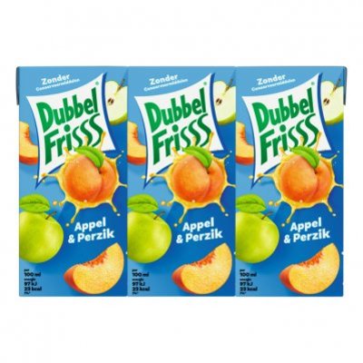 DubbelFrisss Appel & perzik multipack