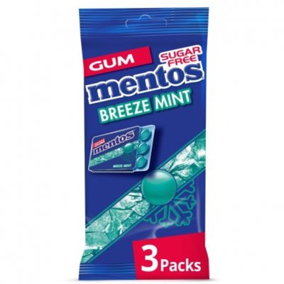 Mentos Gum Breeze mint 3-pack