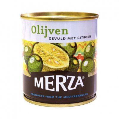 Merza Groene olijven gevuld met citroen