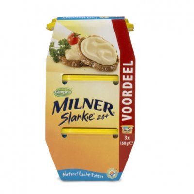 Milner Slankie smeerkaas 20+ naturel voordeel