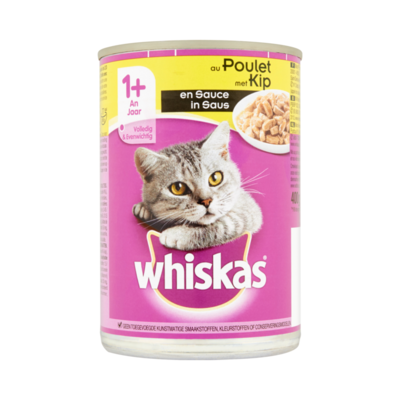 Whiskas Kattenvoer Nat Kip in Saus 1+ Jaar