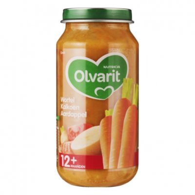 Olvarit Wortel kalkoen aardappel 12+ mnd
