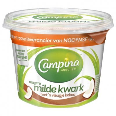 Campina Magere milde kwark kokos