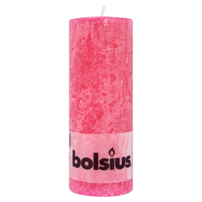 Bolsius Stompkaars rustiek fuchsia 190x68 millimeter