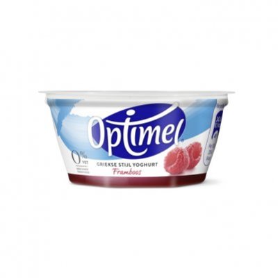 Optimel Magere Griekse stijl yoghurt framboos