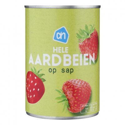 Huismerk Aardbeien op lichte siroop