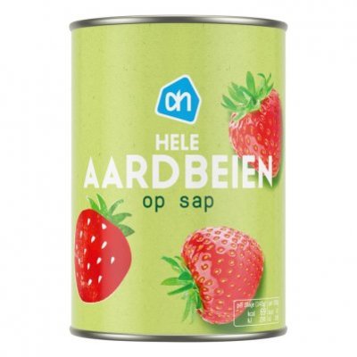 Huismerk Aardbeien op lichte siroop