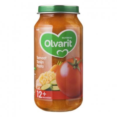 Olvarit Tomaat tonijn pasta 12+ mnd