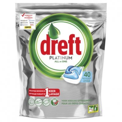 Dreft Platinum vaatwastabletten cool blue