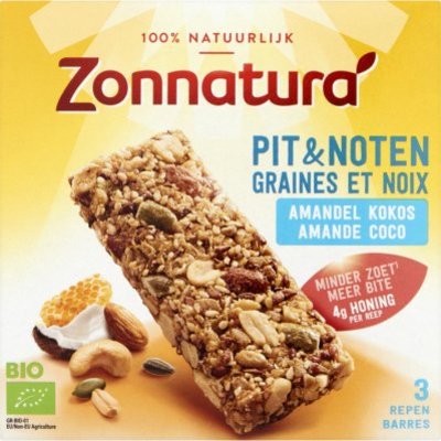 Zonnatura Noten amandel-kokos reep bio
