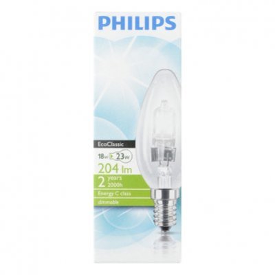 Philips Ecolamp helder kaars 18W kf
