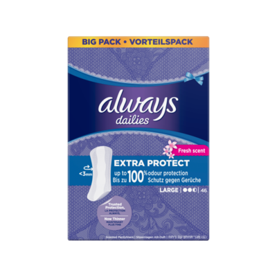 Always Dailies Extra Protect Large Fresh Inlegkruisjes x