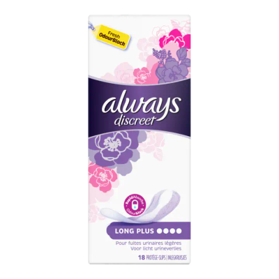 Always Discreet Long+ Inlegkruisjes 18, Voor Urineverlies