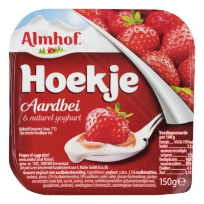 Almhof Hoekje aardbei naturel yoghurt